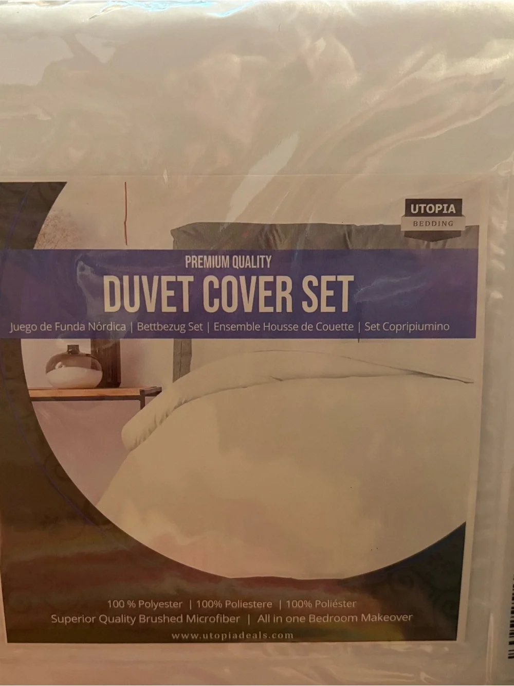 White Duvet Cover Set - Premium Brushed Microfiber